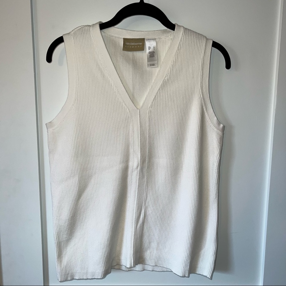 Women’s Sleeveless Sweater | Liz Claiborne | White